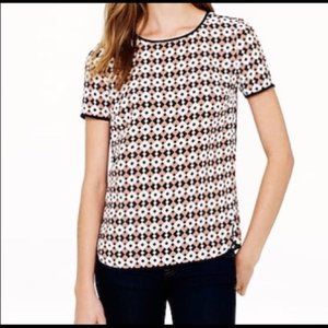 *SALE $3/30* J. Crew Silk Diamond Tile Print Top
